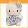 Hello Kitty Kuscheltier mit weichem Kurzflor-Stoff und Blumenkleid für Kinder und Sammler