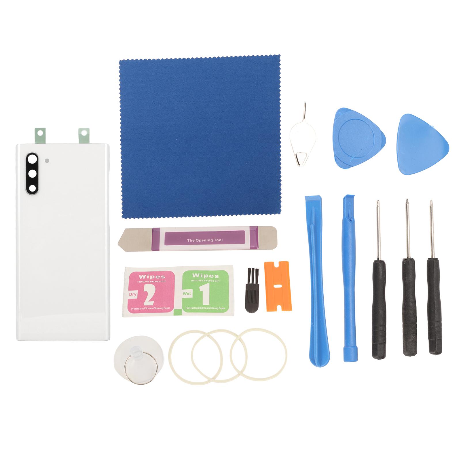 

Back Glass Cover Replacement Kit for Note 10 N970 Waterproof Glass Cover with Camera Glass Lens Tape Parts