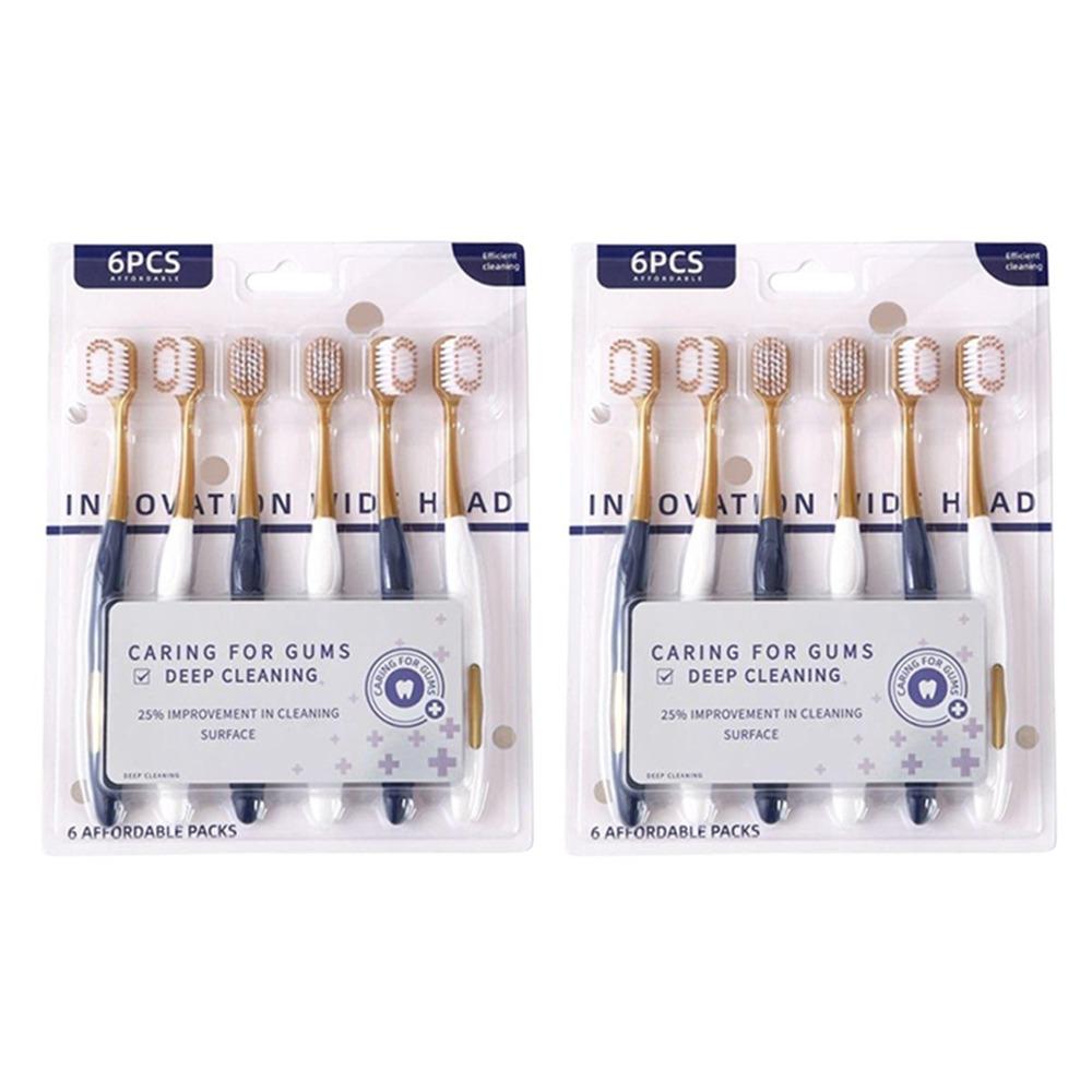 6/12/18Pcs Ultra Soft Toothbrush Ultra-Fine Bristles Travel-Friendly Toothbrush  Daily Gum Health