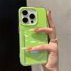 2in1 Card Holder Slot Wallet Po Pocket Clear Candy Color Case For iPhone 16 15 14 13 12  Pro Max TPU+PC Shockproof Cover