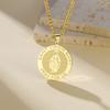  Virgin Mary Medal Necklace Stainless Steel Christian Believer Blessing Pendant Necklace Double Sided Amulet Jewelry Gift