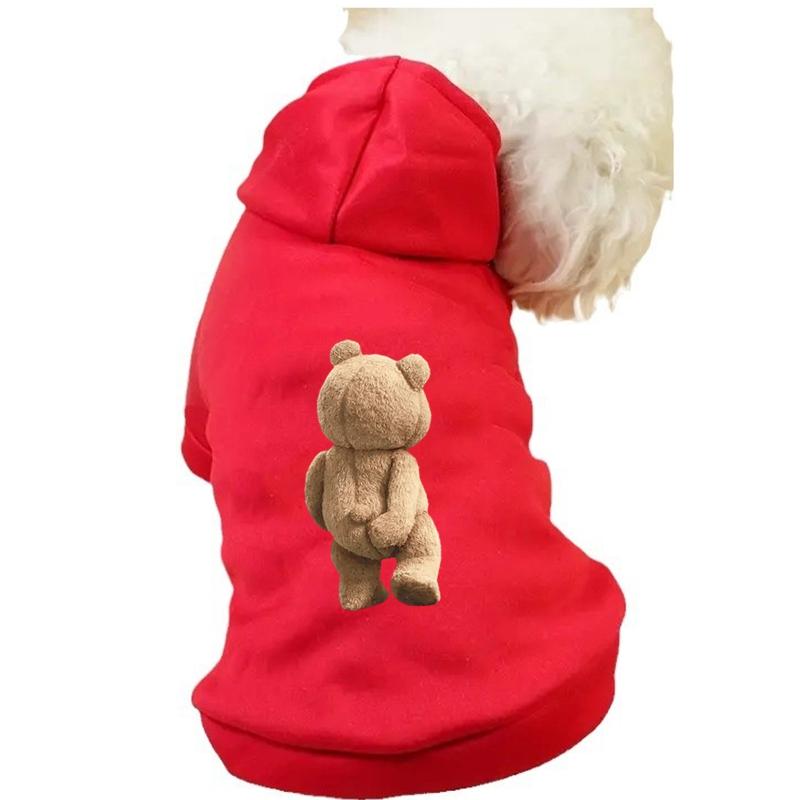 Iarnă Fleece Cald Haine Animale de Companie Câine Drăguț Desene Animate Urs Hanorac Câine Pentru Câini Mici Pulovere Costume Cățeluș Chihuahua Hug