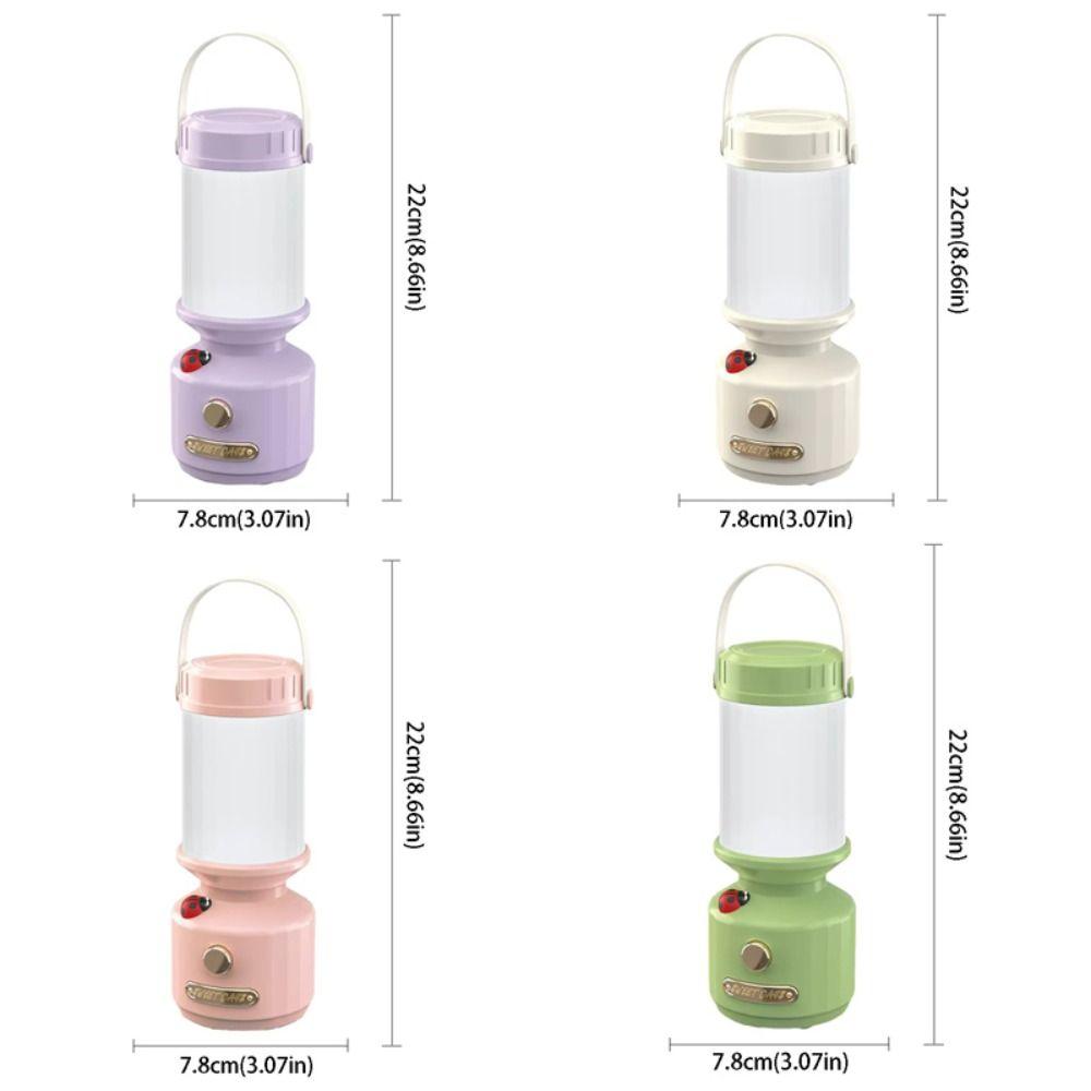 3 Color Stepless Dimming LED Camping Lamp Rechargeable Battery LED Technology Rechargeable Light Hanging Function