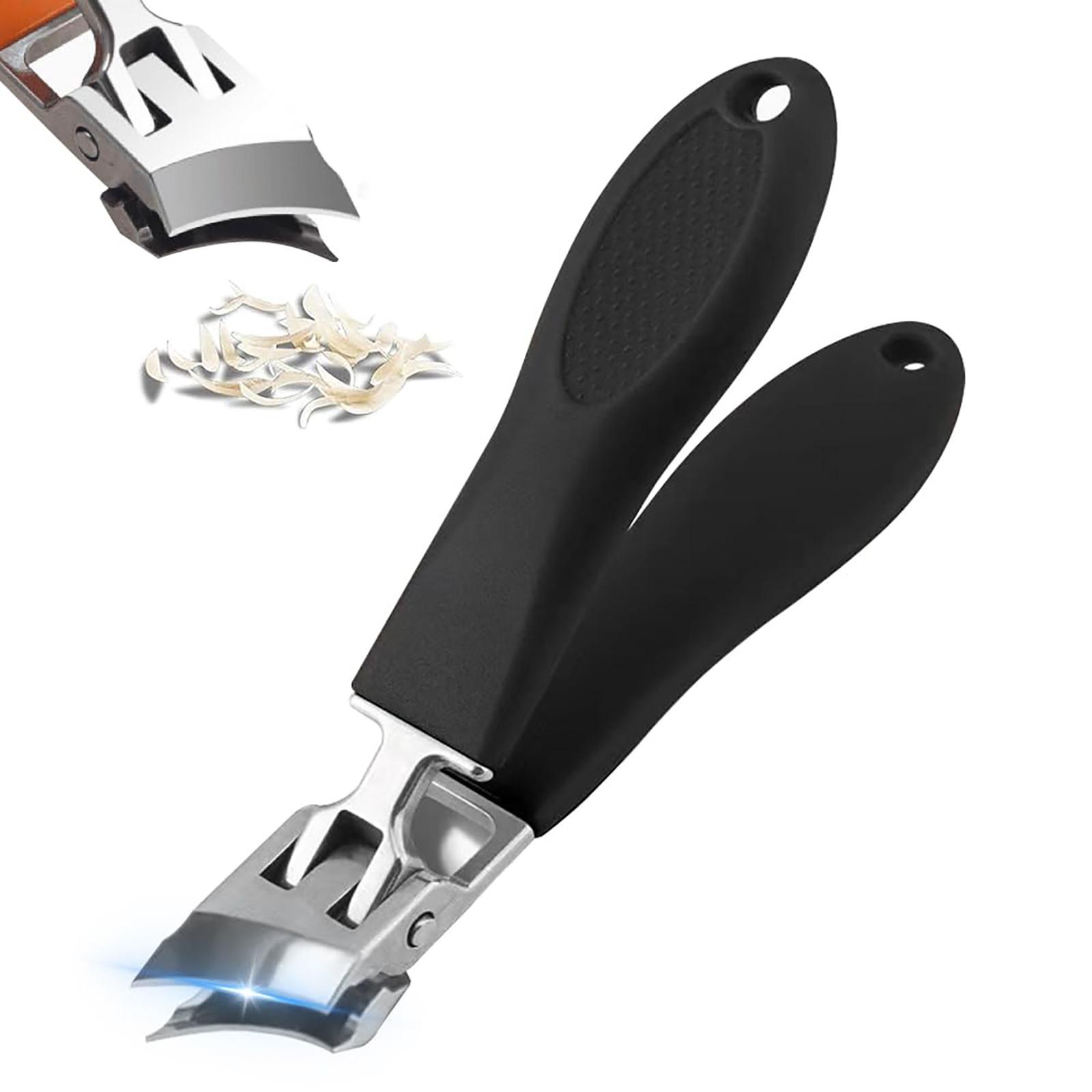 Wide Jaw Toenail Clippers, 2026 New Wide Jaw Opening Slanted Nail Clippers For Ingrown Nails, Long Handle Nail Clippers Nail For Thick Nails чёрный