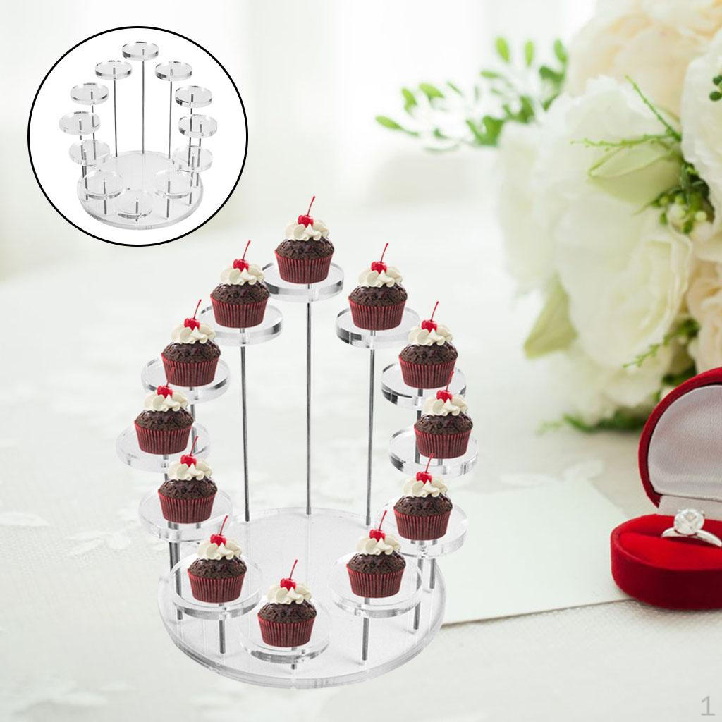 Acrylic Cake Stand Cupcake Display Rack Reusable Cosmetics Holder Bread Fruits