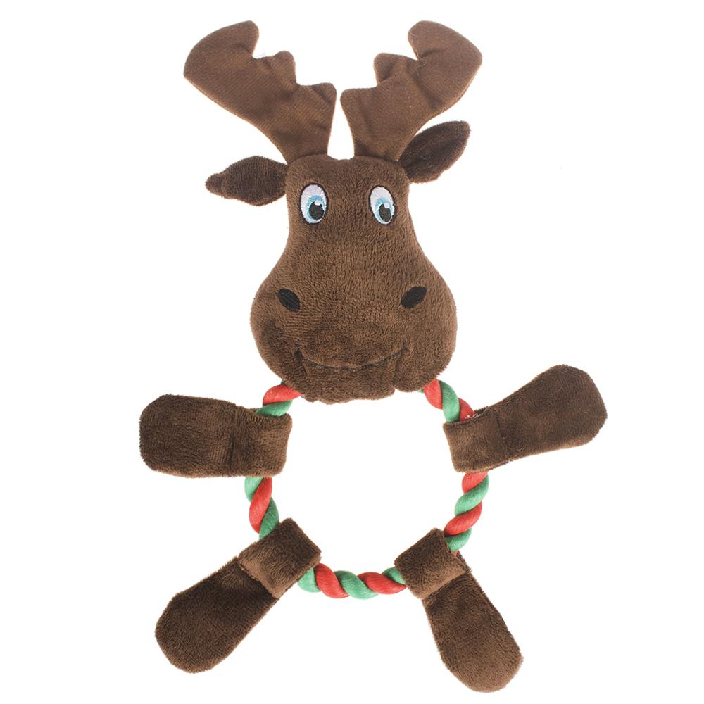 Custom Logo Rope Dog Pet Chew Toys Christmas коричневый