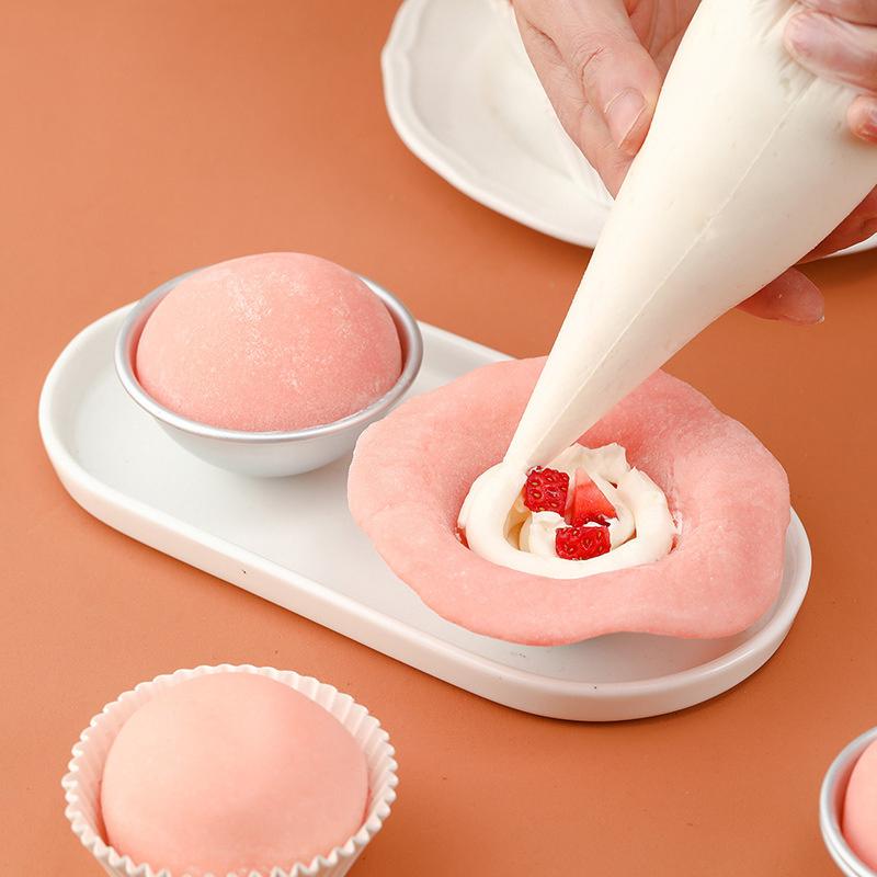 Practical Daifuku Dessert Bomb Mold Pan Tin Baking Cake Pastry Mould Snowball Mochi Mold 3D Aluminum Ball