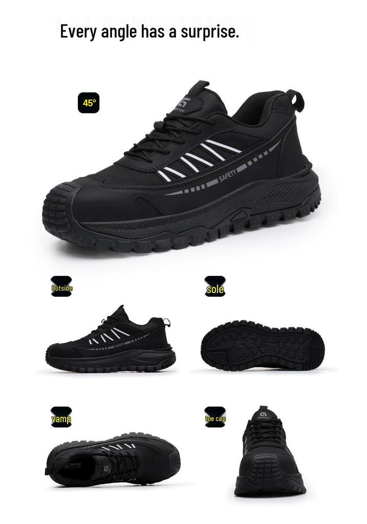 15KV Insulated Summer Men's Steel Toe Safety Shoes - Fashionable, Comfortable & Breathable Electrician Footwear