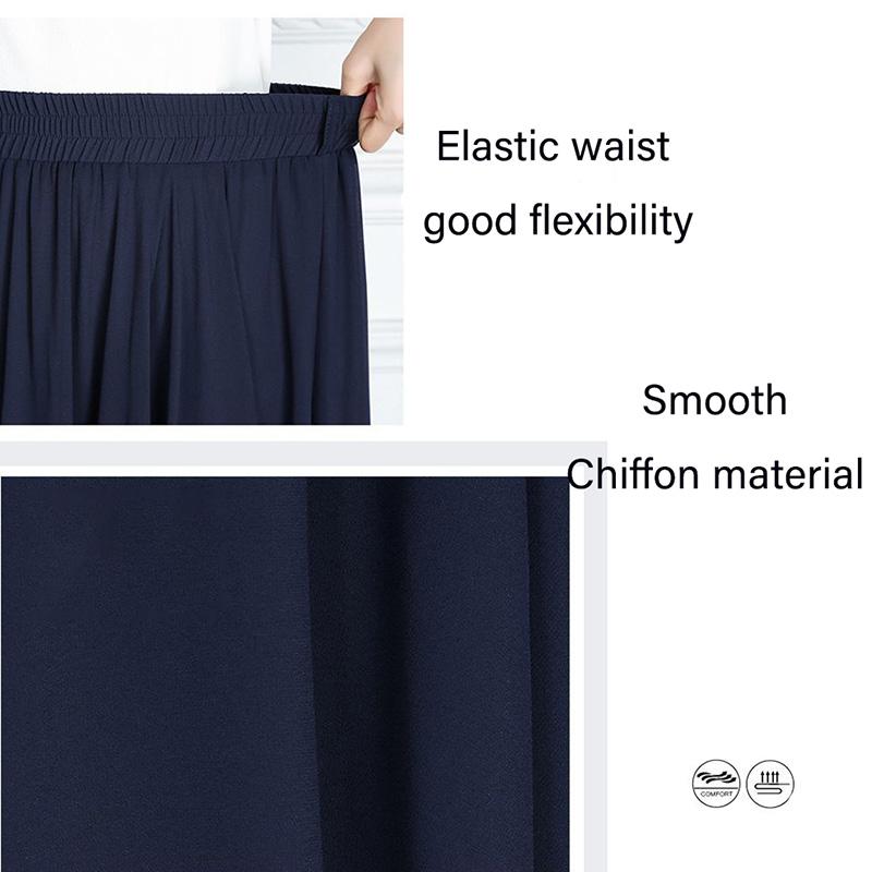 Женская винтажная элегантная шифоновая юбка трапециевидной формы с высокой талией — фото 13