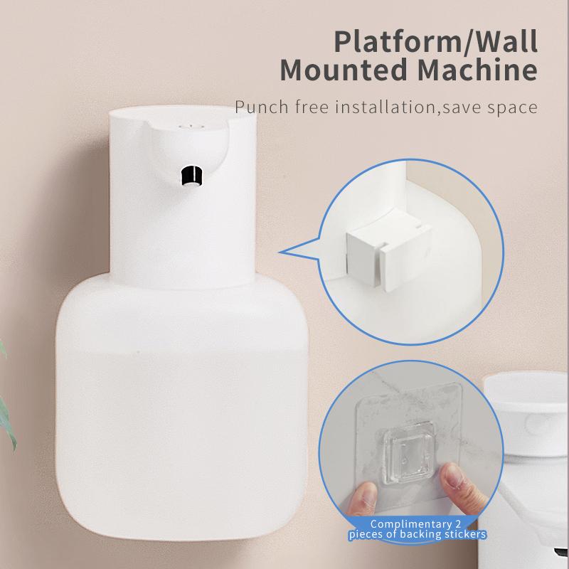 Nuovo Dispenser Automatico di Sapone da Parete Schiuma Macchina Intelligente per il Lavaggio delle Mani 500ml Liquido Ricaricabile Bagno Sensore a Induzione