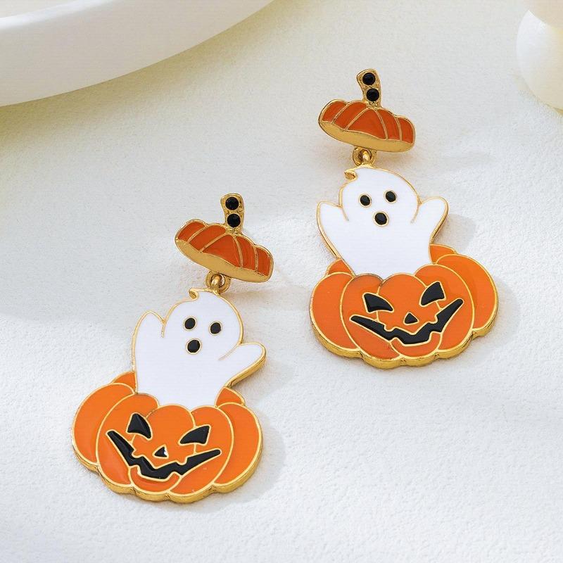 Women'S Halloween Fashion A Variety Of Minimalist Niche Designs Ghost Earrings Party Party