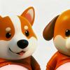 2pcs 3D Soft Big-bellied Corgi Silicone Car Bumper Sticker Car Door Anti-Collision Sticker Car Decoration Sticker Vehicles Decal