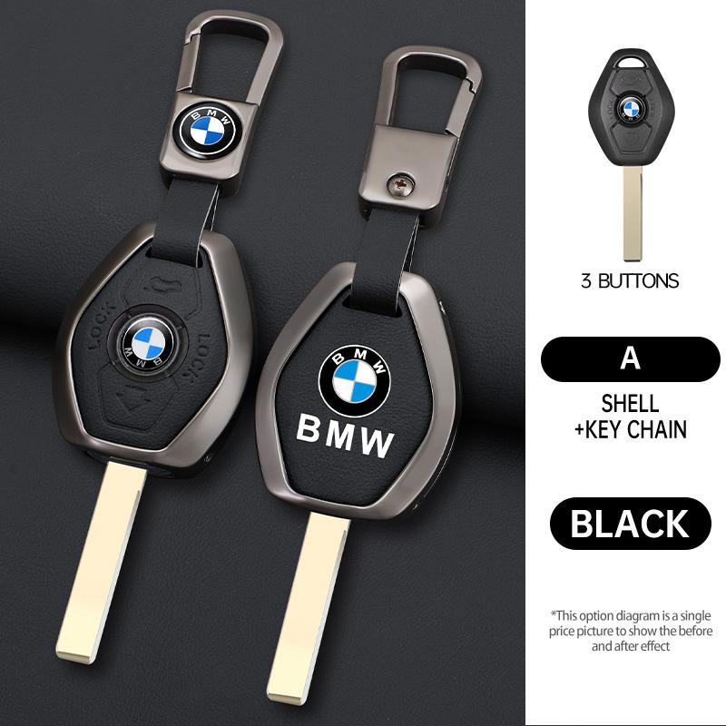 FA6 Lega di Zinco Pelle Copri Custodia Chiave Auto Per BMW Serie 3 5 7 X5 E53 X3 F83 E46 E39 E38 E60 E63 E61 E64 330i Z3 Z4 E85 E86 M5 325i