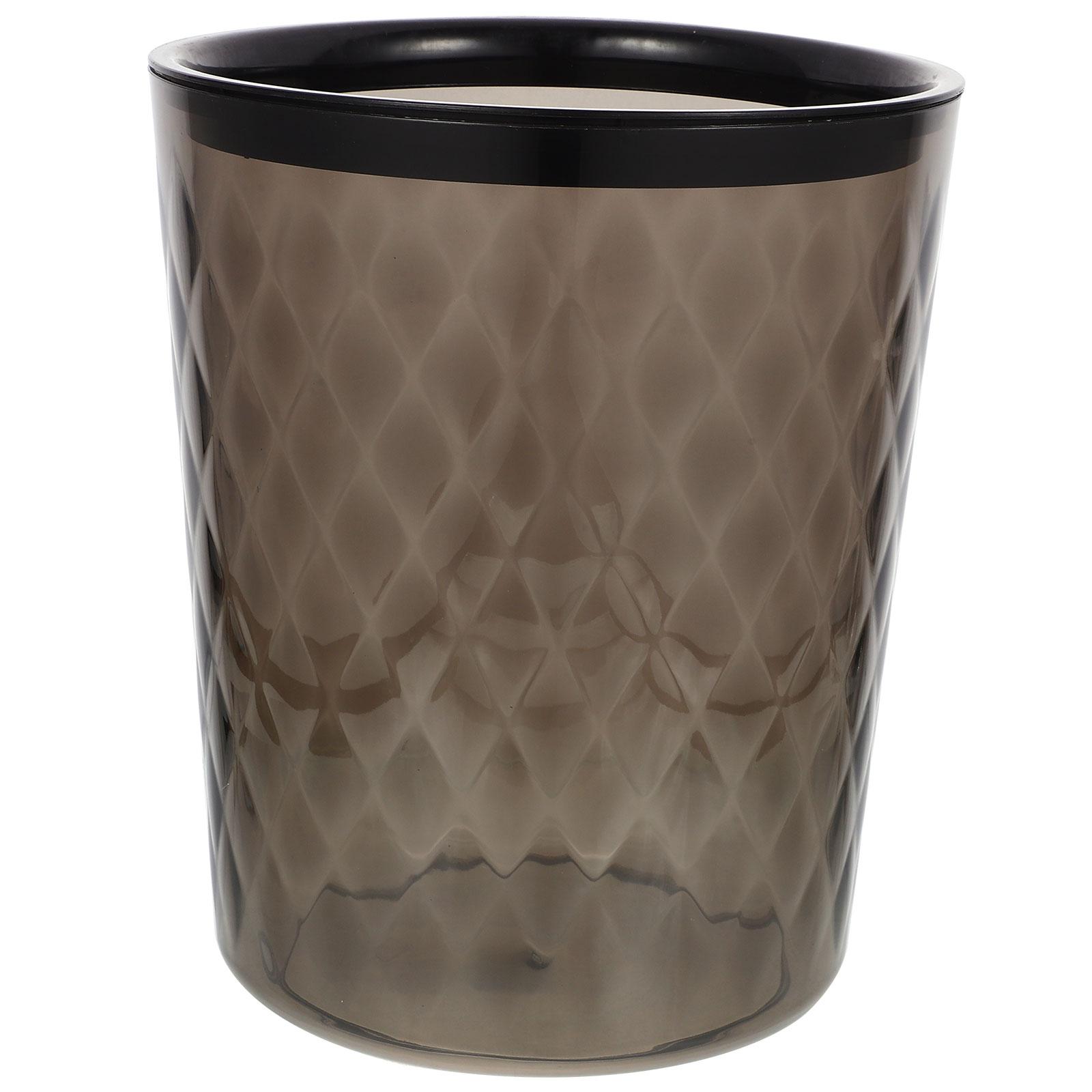

1pc Clear Trash Can Modern Large Opening Plastic Waste Bin For Bedroom Bathroom Kitchen Office Home Garbage Container