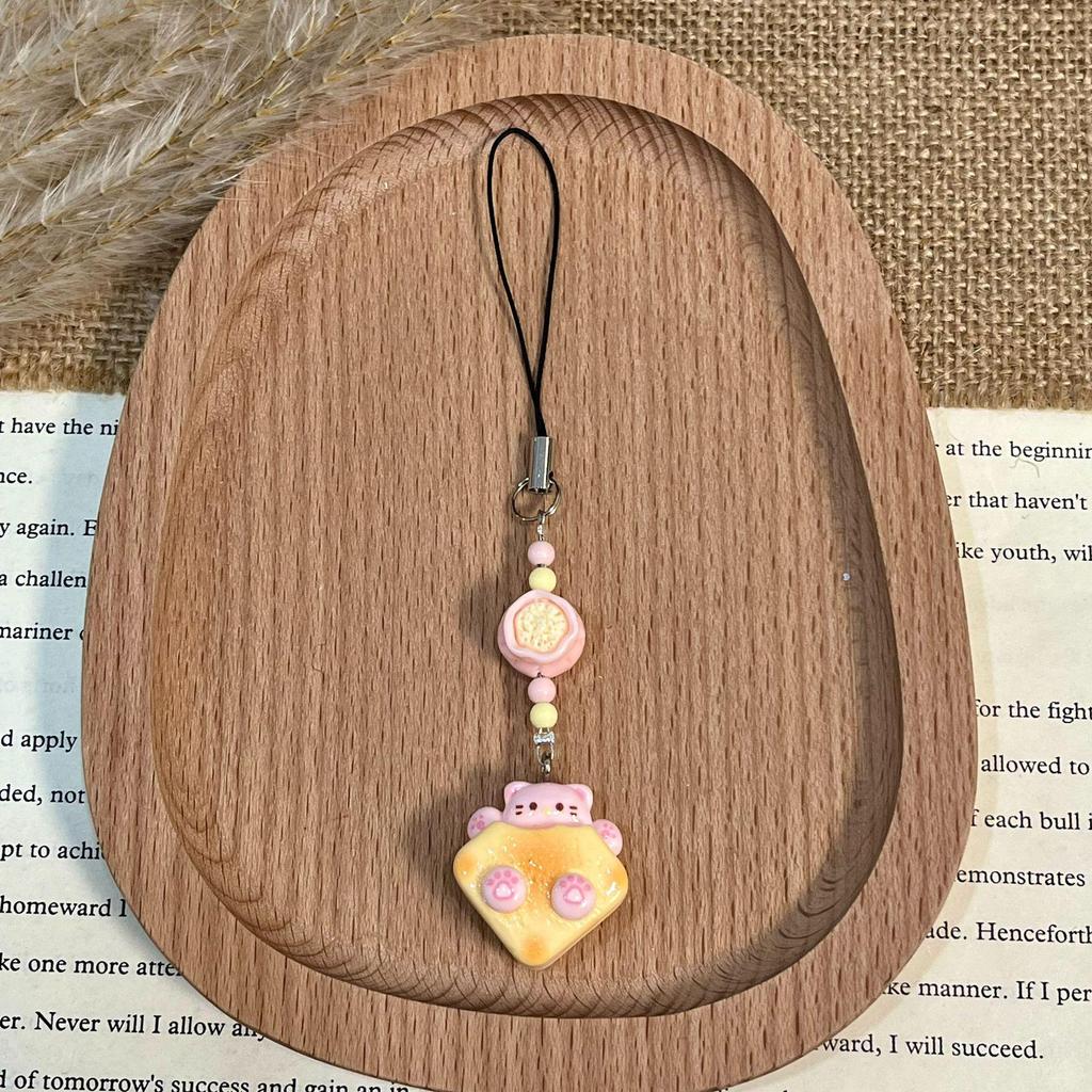 Xiaohongshu Bestseller: Cute Bear Pancake Toy Pendant and Phone Lanyard Keychain