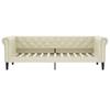 Daybed Pull out Cream 90x200 cm Faux Leather