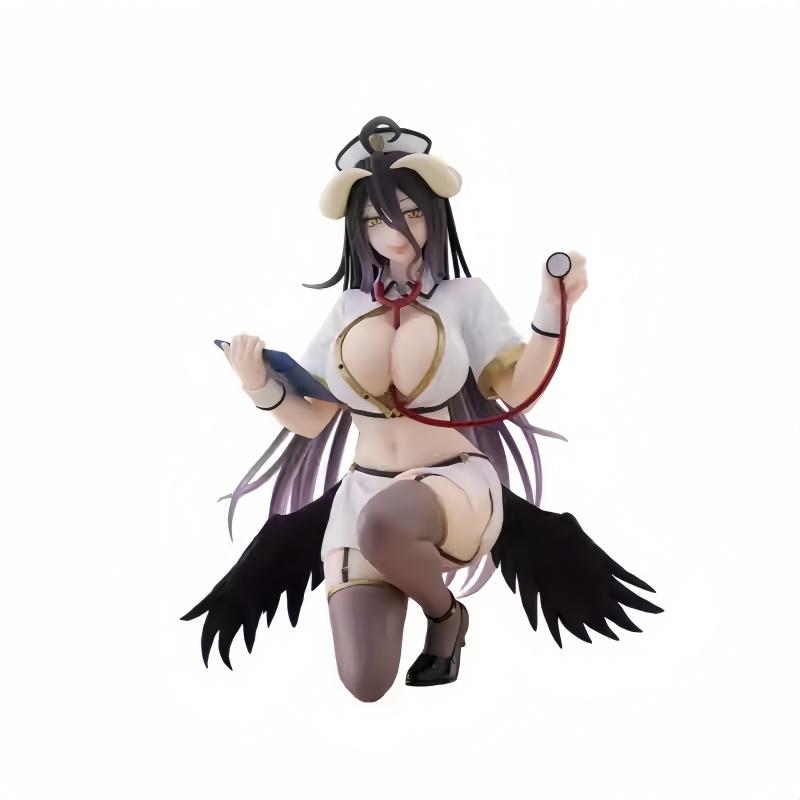 

Original TAITO Desktop Cute OVERLORD 13cm Albedo Anime Kawaii Figure Toy Doll белый