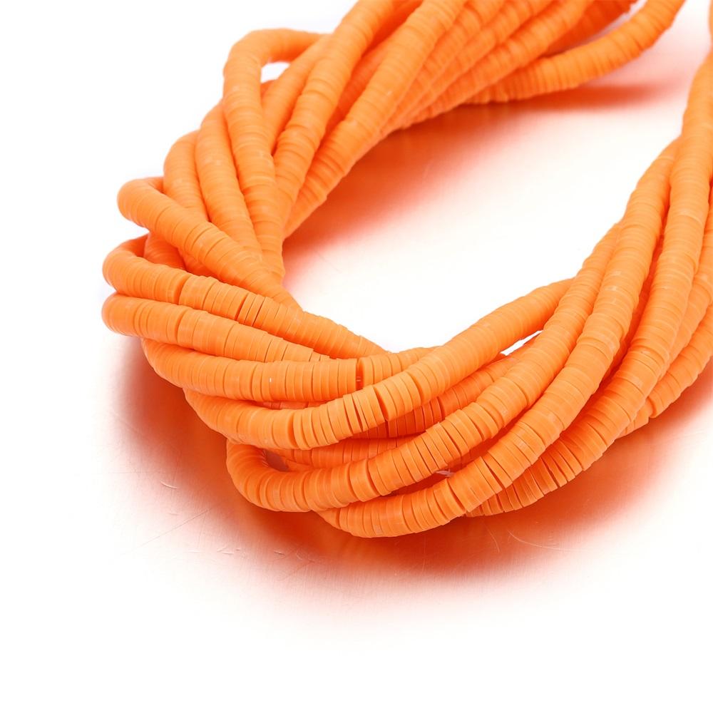 370Pcs/Lot 6mm Flat Round Polymer Clay Beads Chip Disk Loose Spacer Handmade Beads for DIY Jewelry Making Bracelet Necklace
