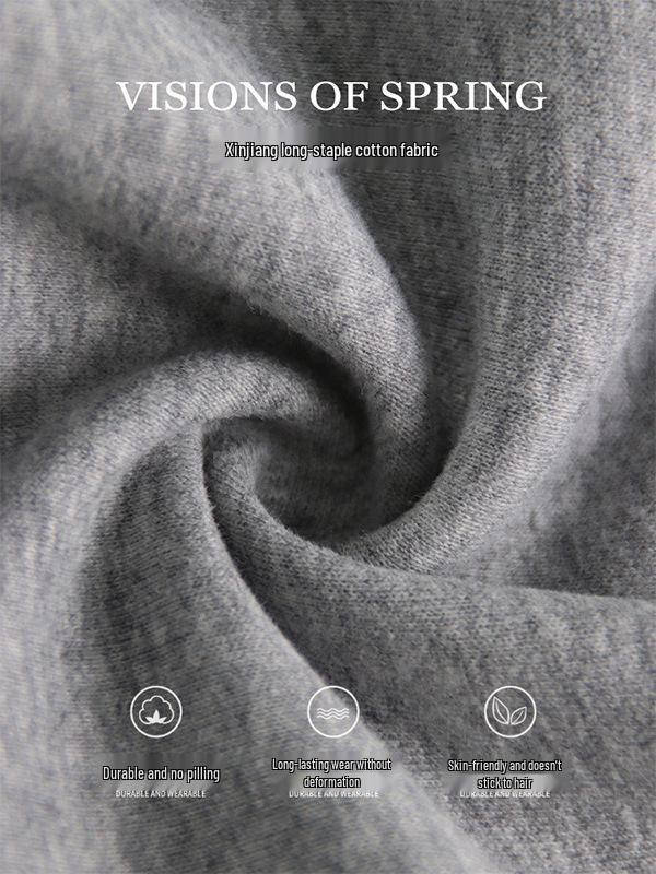 Women's Petite Gray Fleece-Lined Hooded Sweatshirt, Thickened, Short Jacket for Autumn and Winter