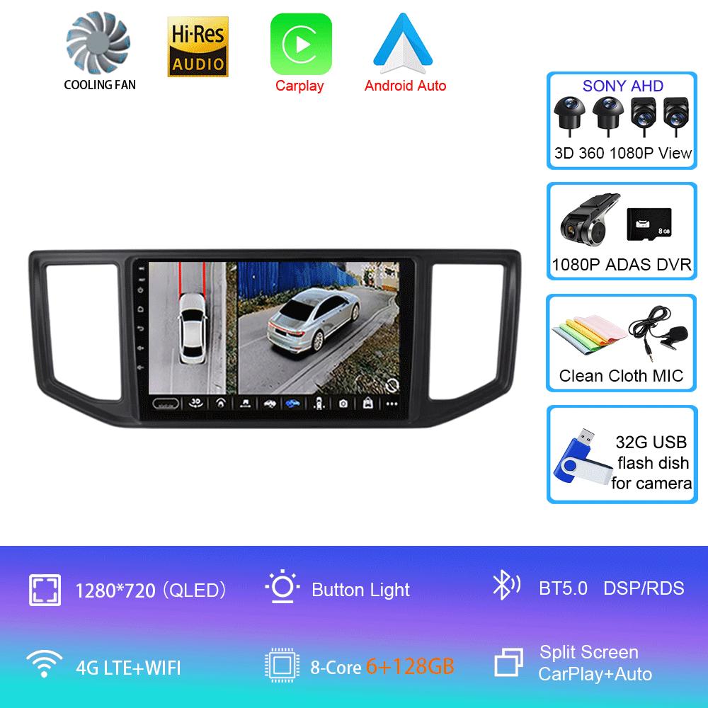 For VW Crafter Van Man 2017-2021 2Din GPS Auto Radio Video Player Android 14 DSP CarPlay Stereo Support WIFI OBD DVR
