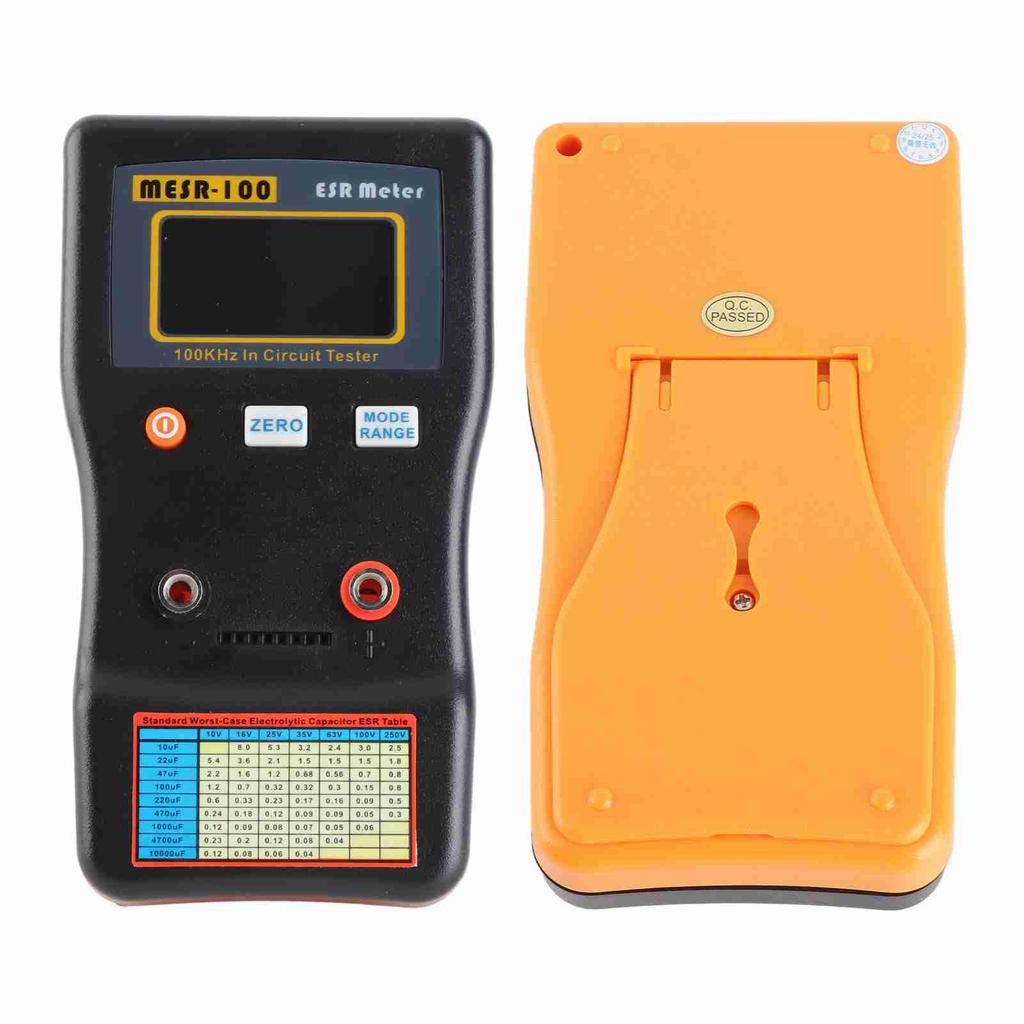 MESR-100 Capacitance Ohm Meter Professional Measuring Internal Resistance of Capacitor Capacitance Circuit Tester LCD Display