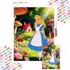 Alice im Wunderland Diamantmalerei handgemacht DIY Mosaik Kunstmalerei Set Heimdekoration