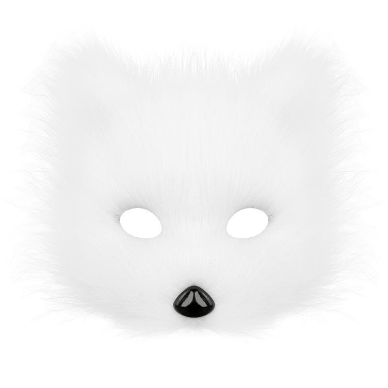 Halloween set, simulated fox mask gloves, plush fox tail handmade beast tail cos prop accessories
