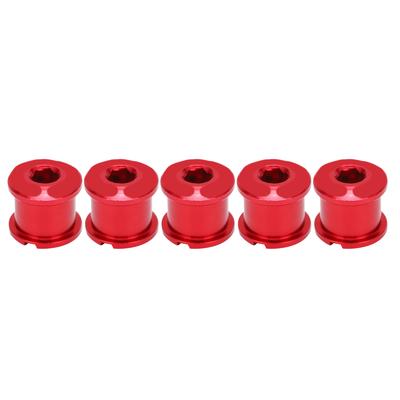 5pcs MTB Bicycle Chainwheel Screw Double Chainring Crankset Bolt 7075 Aluminum Disc ScrewsRed
