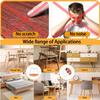 Table Chair Leg Protectors Caps Clear Round for Furniture Legs Cover Floor Sliders Non Slip Scratch Reduce Noise with Felt Pads