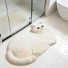 3D Cat Shaped Diatomite Bath Mat Super Absorbent Non-slip Quick Dry Bathroom Doormat For Cat Lover Home Decor