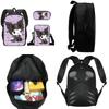 Kuromi Student Backpack Set With Pen Case And Shoulder Bag