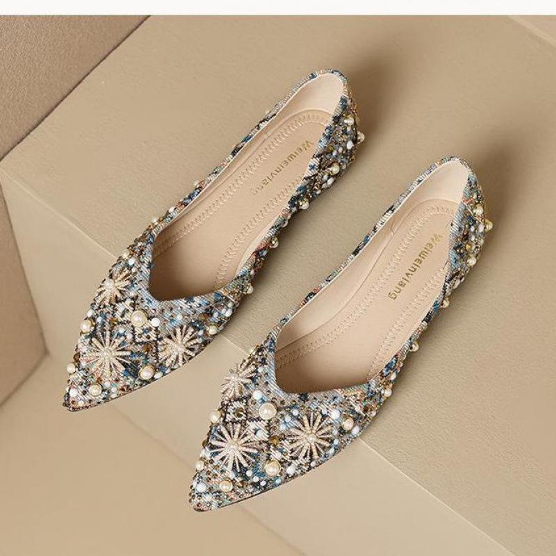 thick heel pointed French light mouth with skirt single shoes women's 2025 new four-season breathable evening shoes women's shoes non-slip