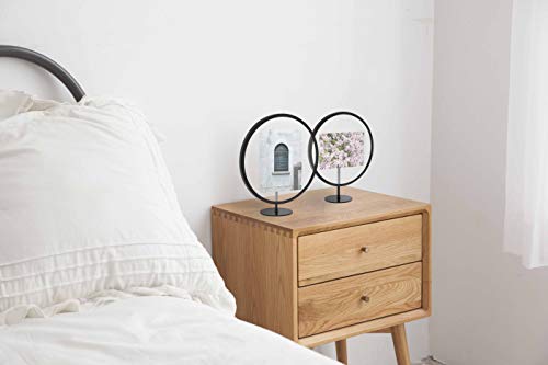 Umbra Infinity Photo Frame, 2L Size (5x7cm), Round, Wall-Mounted, for Photos, Postcards, and Art, 21012272040, Black