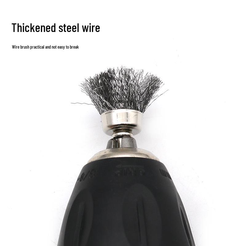 Steel Wire Brush for Rust Removal & Polishing - Compatible with Electric Tools