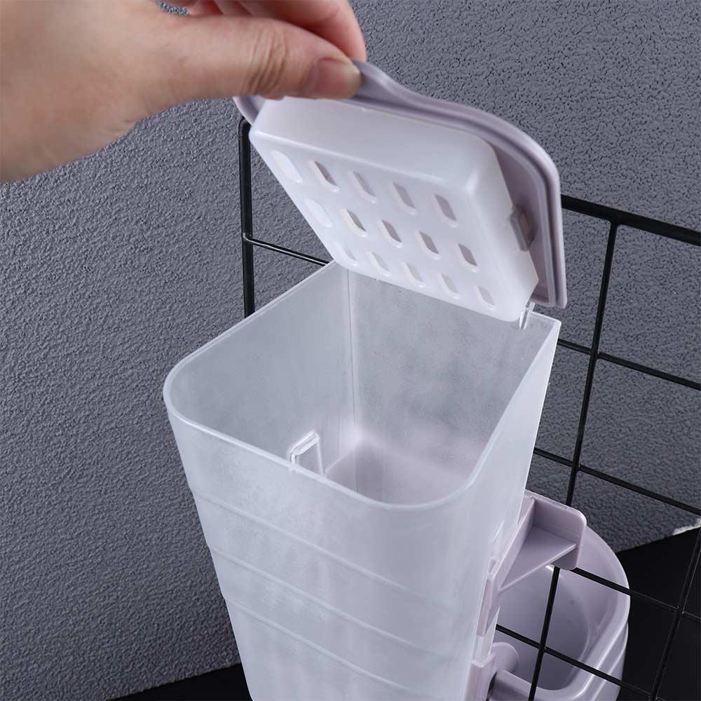 For Puppy Cats Rabbit Pet Plastic Cage Hanging Feeding Product Water Bottle Food Container Feeder Pet Drinker Pet Bowls