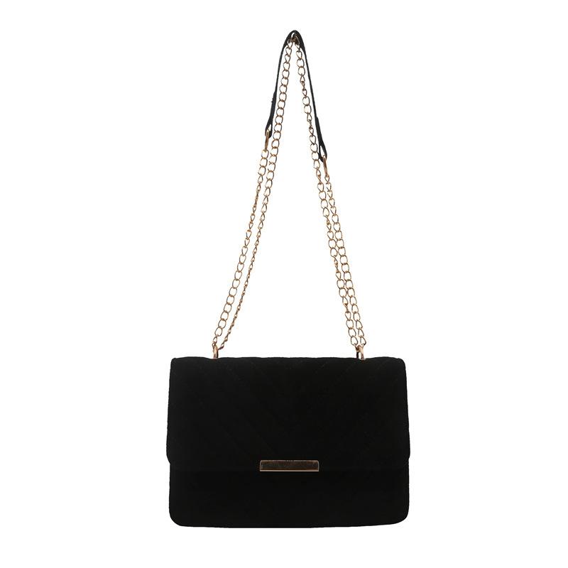 Stylish and simple chain bag women's 2025 spring new texture ins small square bag retro commuter messenger women's bag