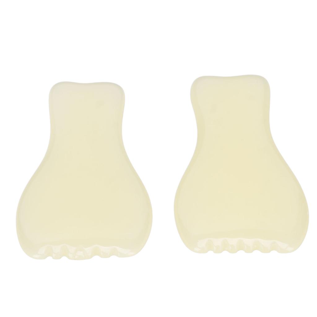 2pcs Facial Scraping Massage Board Smoothing Surfaces Resin Skin Gua Sha Plate for Home Salon