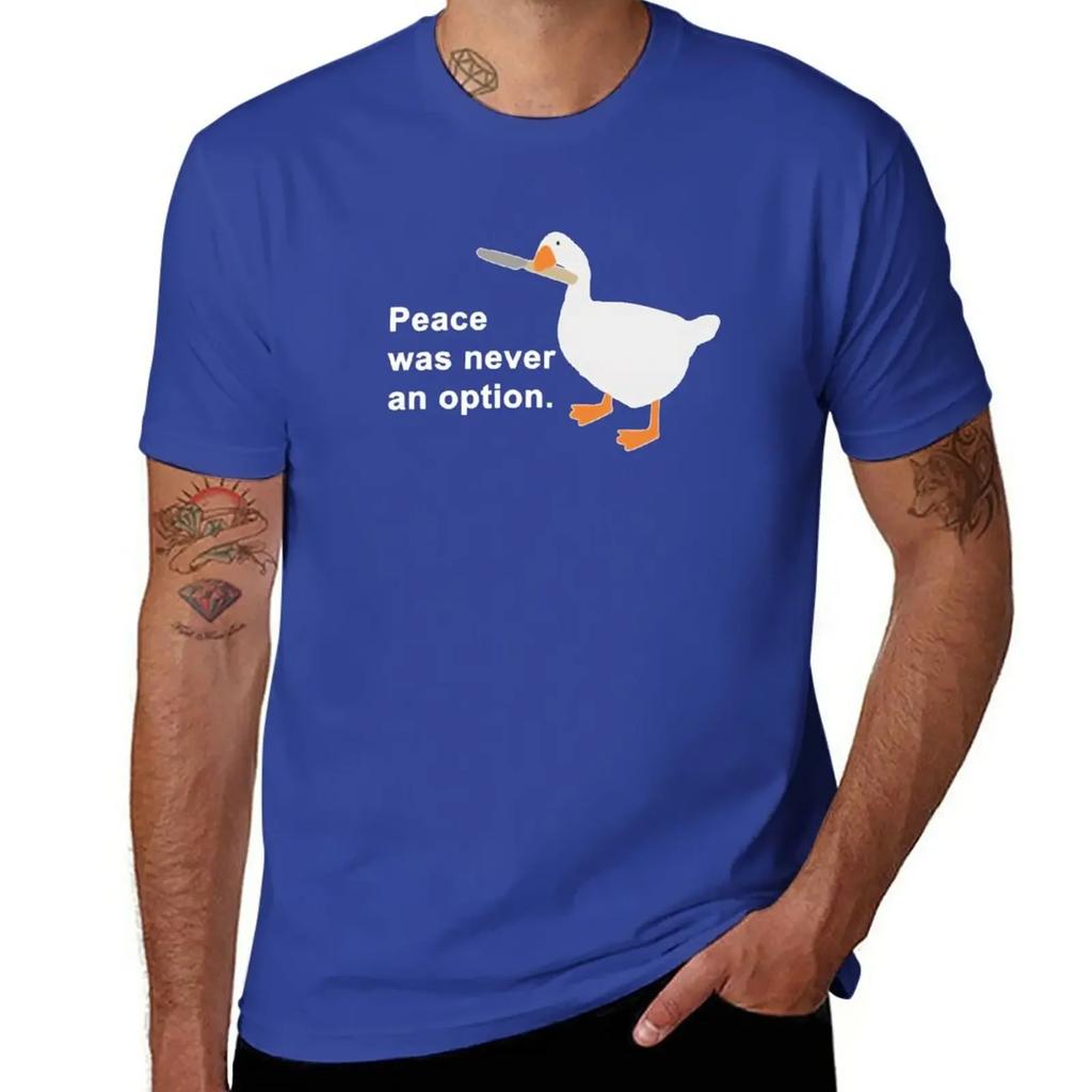 Peace Was Never An Option Goose T-Shirt Aesthetic clothing boys whites big and tall t shirts for men