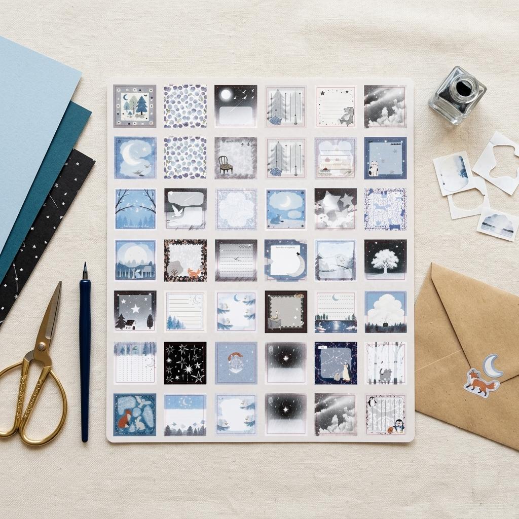 Vintage Sticky-Notes Notebook Forest Style DIY Message Paper with Tear-Off Design Ideal for Journals Memos and Reminders