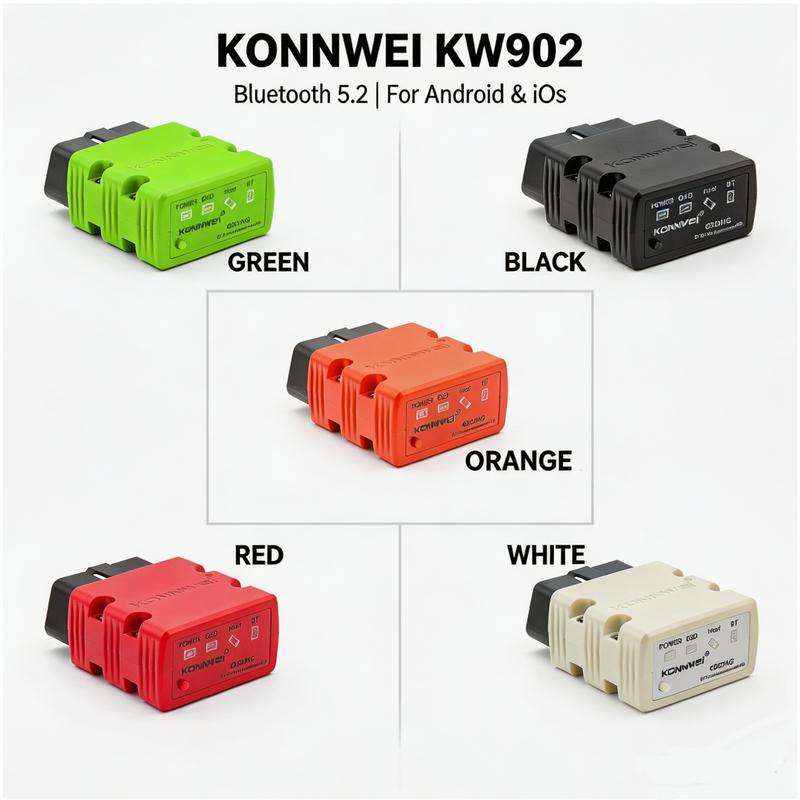 2026 KONNWEI KW902 ELM327 V1.5 Bluetooth 5.2 OBD2 Scanner Car Engine Diagnostic Code Reader for Android iOS Auto Scan Tool