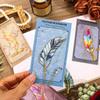 Vintage Feather Gold Stamped Metal Bookmark with Metal Chain Pendant Exquisite Bookmark Book Page Divider Office Stationery