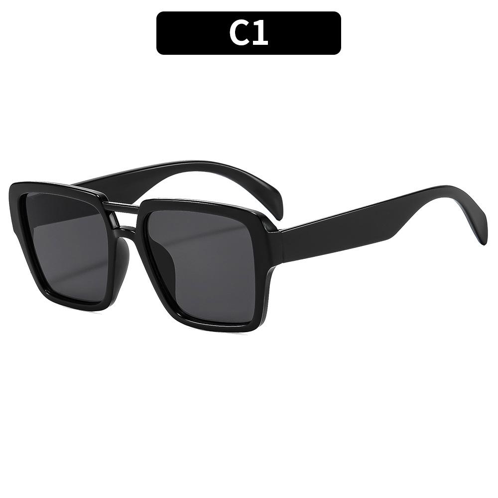 Women s sunglasses - unisex retro square double bridge sunglasses