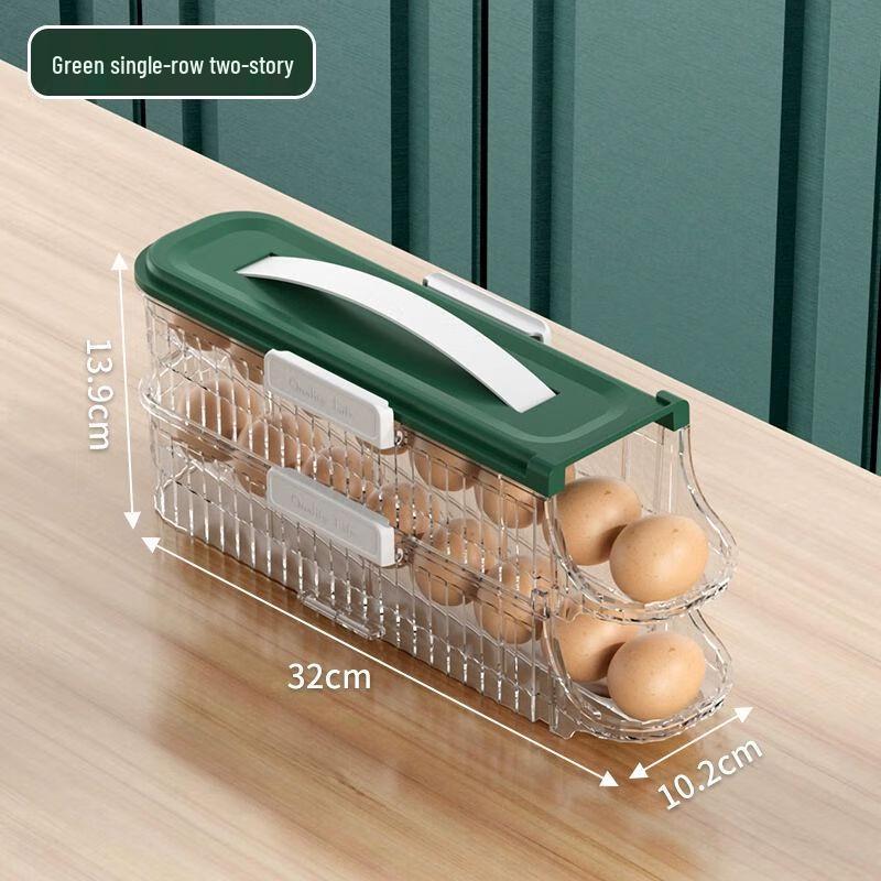 Automatic Rolling Refrigerator Egg Storage Box