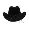 Men Western Cowboy Star Decoration Fedora Hat Large Brim Upturned Travel Versatile Sunshade Hat With Bullhead Design