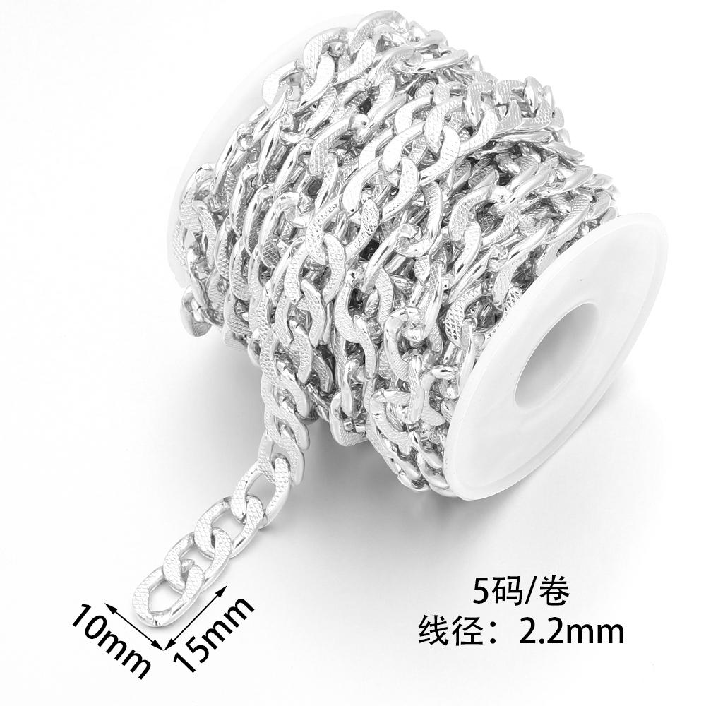 5Yards/Roll Aluminum Chain Metal NK Reticulate Twist Link Chain For Jewelry Making DIY Bracelets Necklace Clothing Bags Supplies