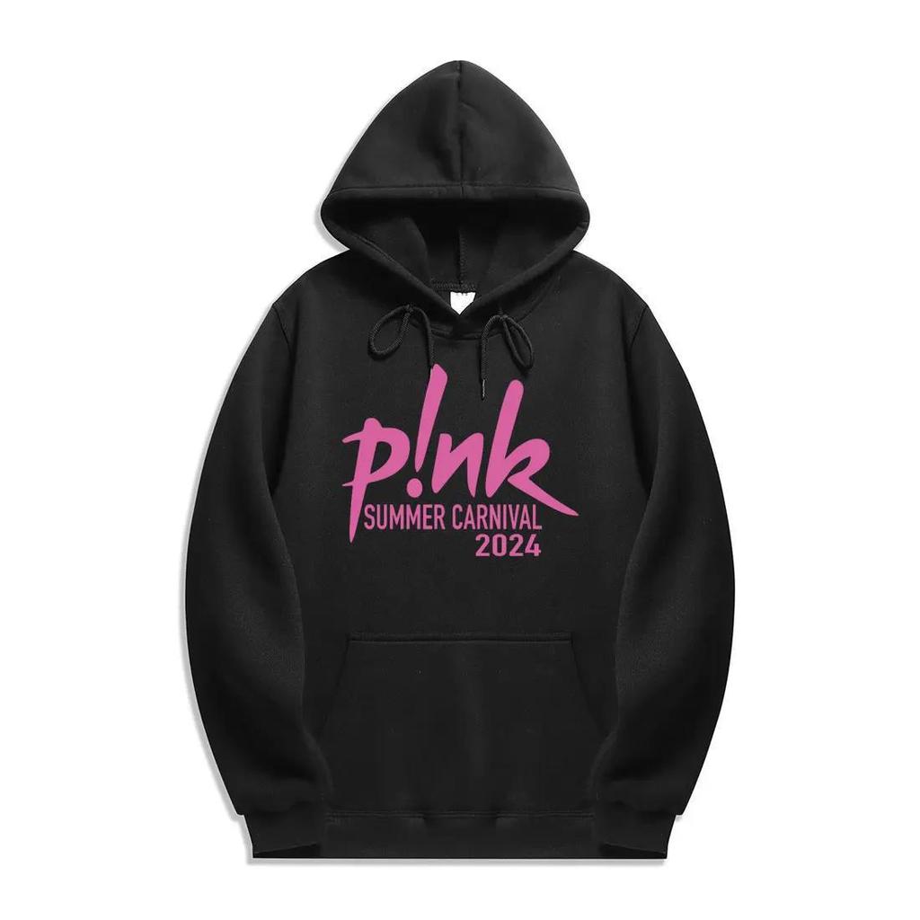 P! Nk Pink Singer Carnival 2024 Tour New Printing Hoodies Men Fashion Sweatshirts Women Casual Harajuku Streetwear Pullovers