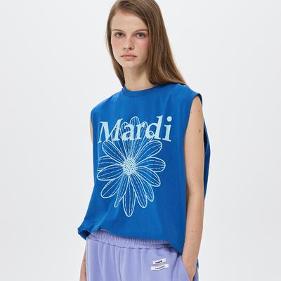 [mardimercredi] OVERSIZED SLEEVELESS FLOWERMARDI_BLUE SKY