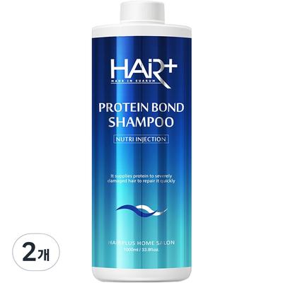 Hair Plus Protein Bond Shampoo Acido Delicato per Capelli Estremamente Danneggiati, 1L, 2 Pezzi