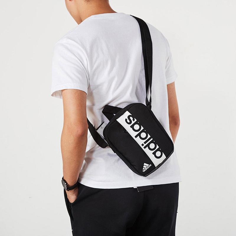 Adidas Polyester Small Square Bag Shoulder Bag, Crossbody Bag Regular Unisex Black Adidas S99975