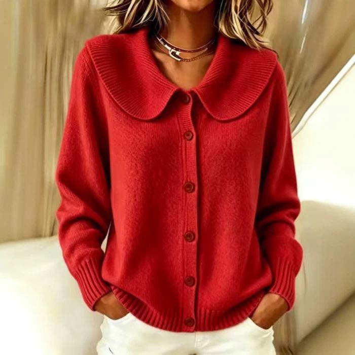 2026 Women's Clothing Europe, America, Autumn and Winter New Sweater Express Solid Color Long Sleeve Cardigan Hair